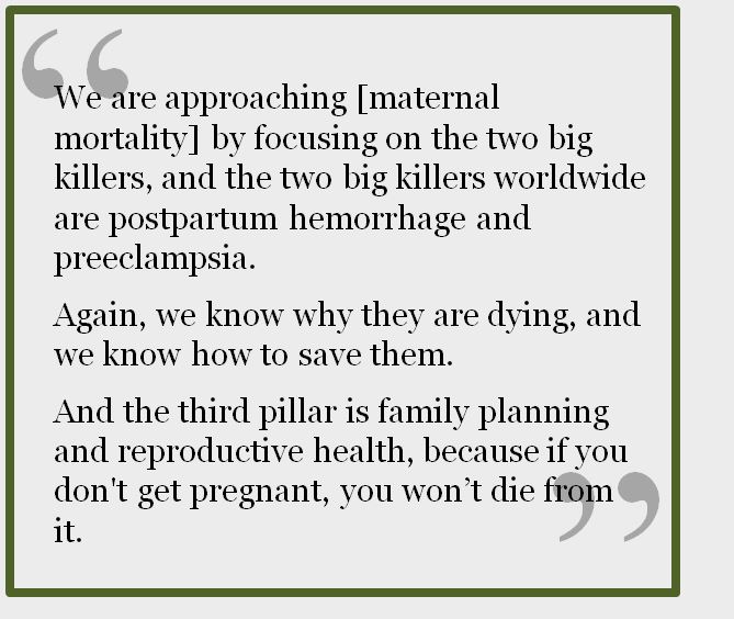 maternal mortality postpartum hemorrhage Merck for Mothers preeclampsia family planning reproductive health pregnant naveen rao Philippines 