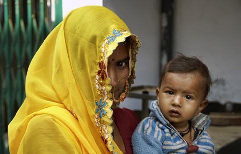 Indian mother and child