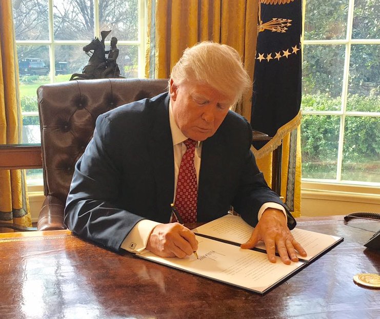President Trump signing executive order