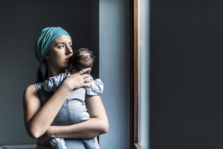 woman holding a baby