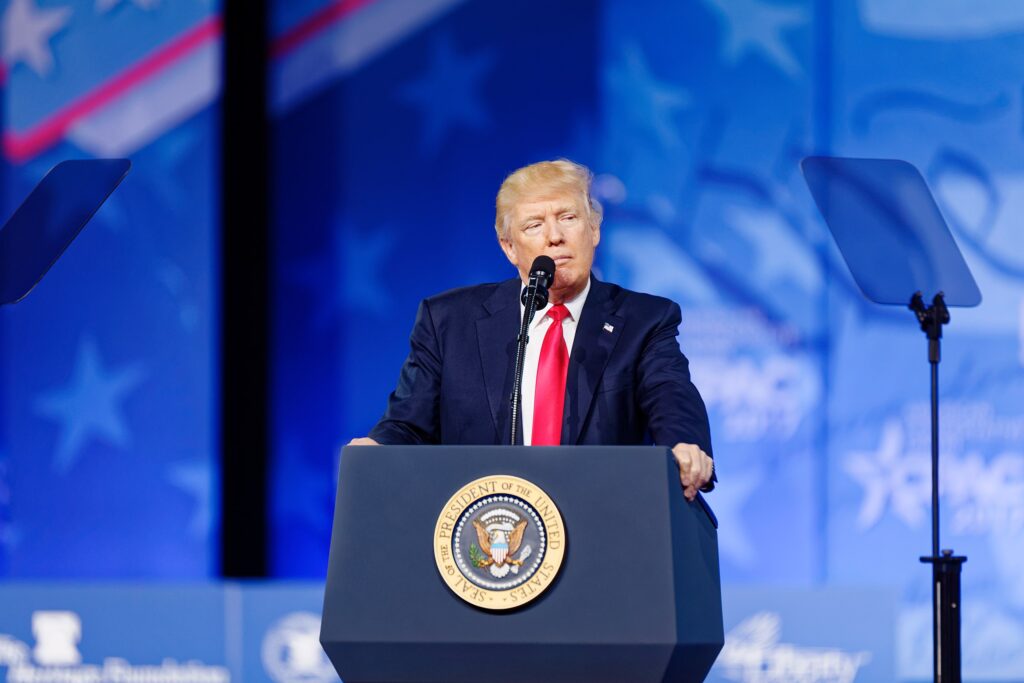 President Donald Trump at CPAC 2017 | Photo by Michael Vadon