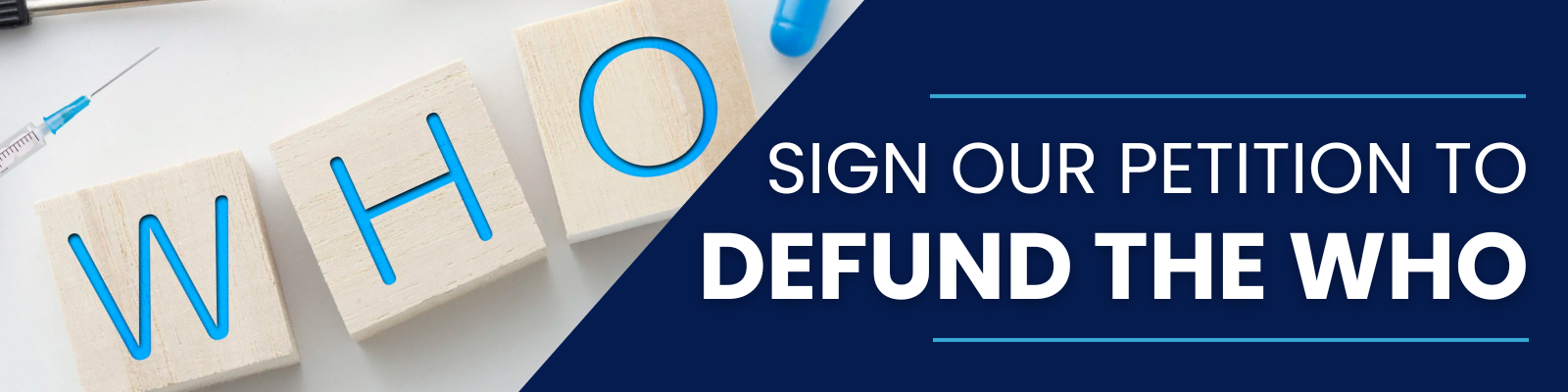 Defund the WHO Petition Banner