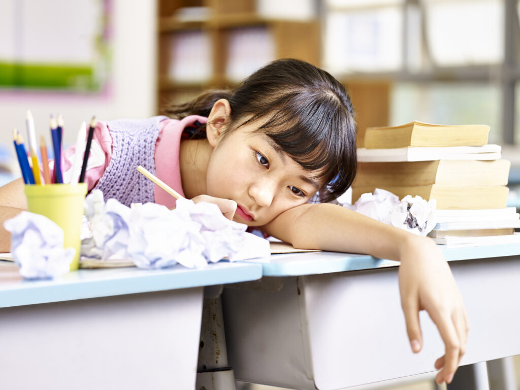 exhausted asian pupil exhausted asian pupil